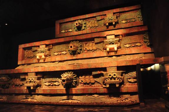 Representação de tempo pré-hispânico no Museu Nacional de Antropologia, na Cidade do México, capital do país